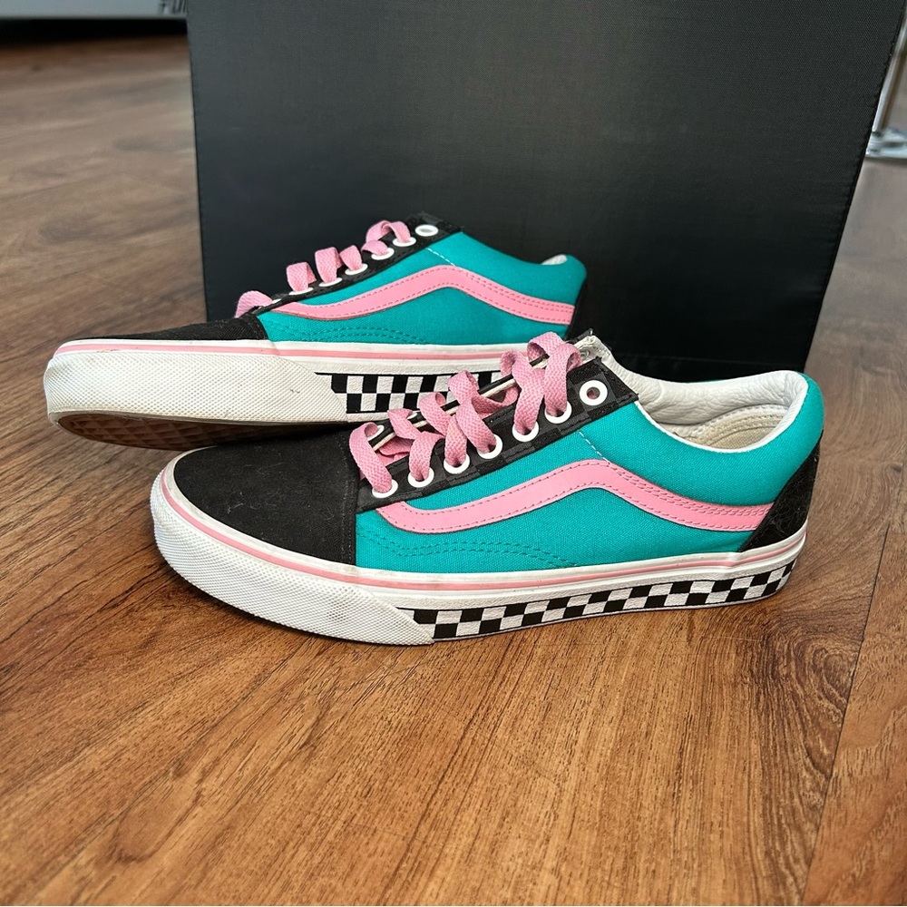 Custom checkered Vans *SOLD
